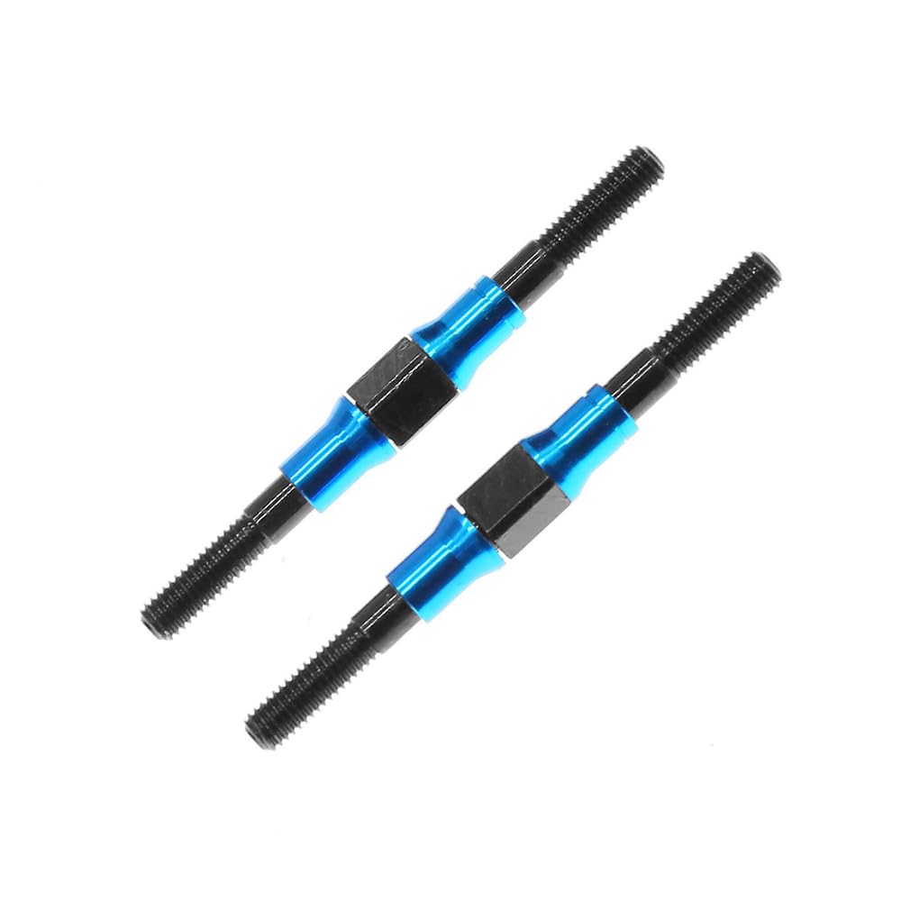 2Pcs Turnbuckle Shaft (3 * 42mm) Reinforced and Hardened Push Rod for Tamiya RC Car Replace Original Part No:53942