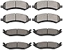 SCITOO Ceramic Front Rear Disc Brake Pad Set fit for 2010 for Dodge Dakota, 2007-2009 for Dodge for Durango, 2006-2010 for Dodge for Ram 1500, 2011-2018 for Ram 1500