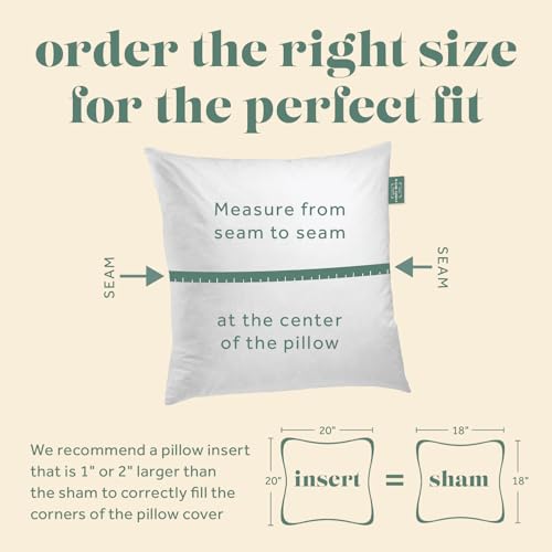 Image of ComfyDown 18x22 Throw Pillow Insert, Down & Feather Fill, 100% Cotton Cover, Made in USA - Premium Soft Lumbar Decorative Pillow Form Sham Stuffer for Bed, Sofa & Couch