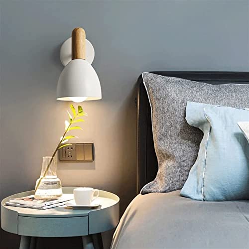 Apliques de pared modernos con interruptor y enchufe ajustable para dormitorio 4