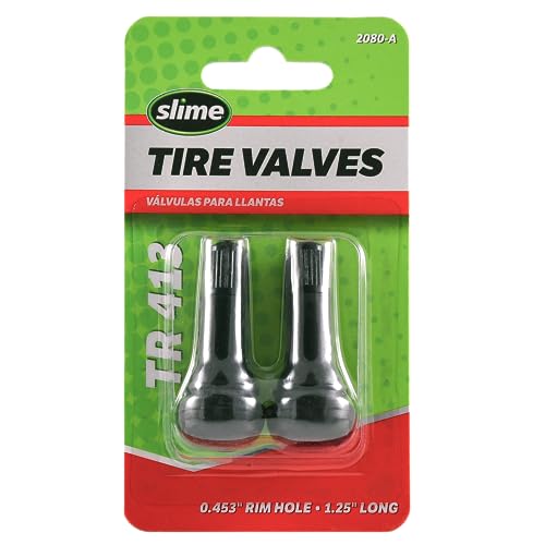 Slime 2080-A Tubeless Tire Valves 1¼", TR 413 45, Schrader valve stem, pack of 2 valves #1