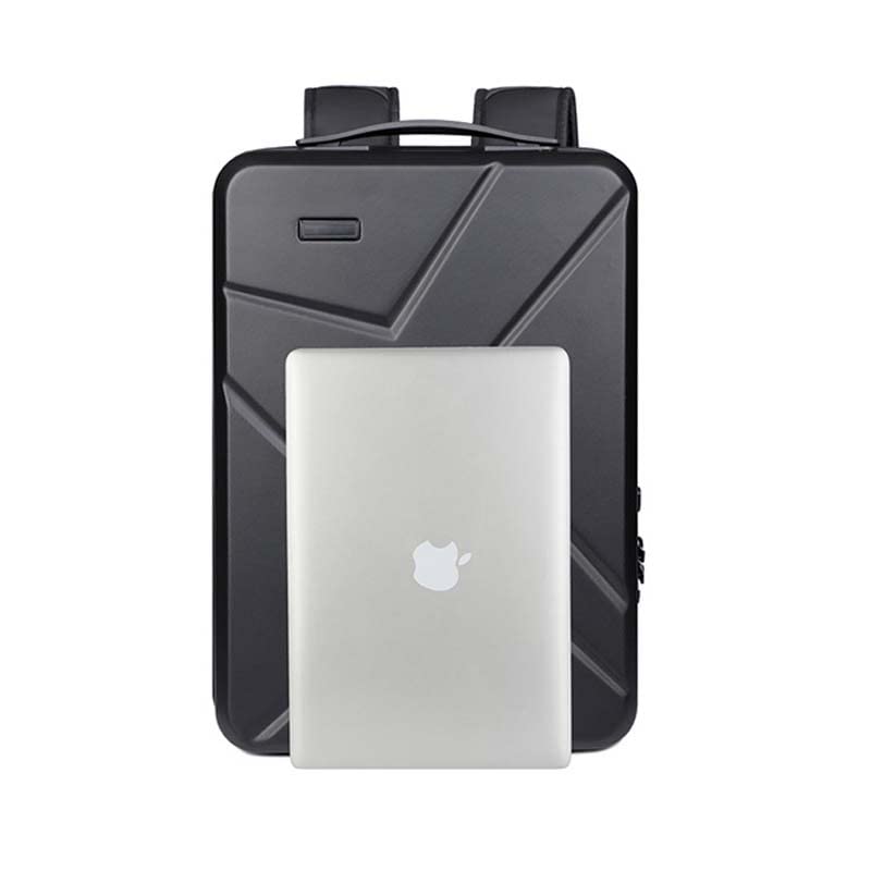 Hard Shell Backpack Large Capacity Laptop Bag USB Backpack for Men (Black)3