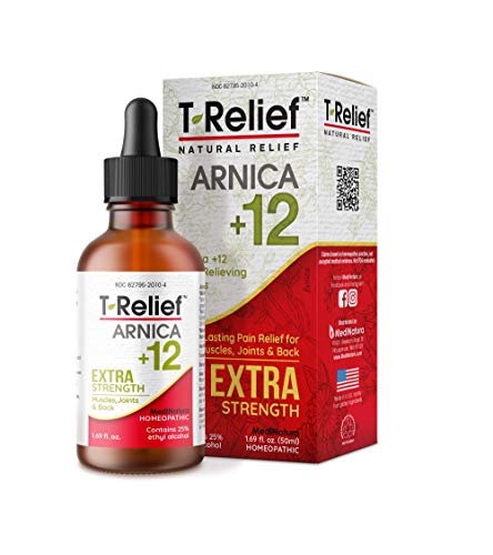 MediNatura T-Relief Pain Relief with Arnica + 12 Plant-Based Pain Relievers - 1.69 oz Drops
