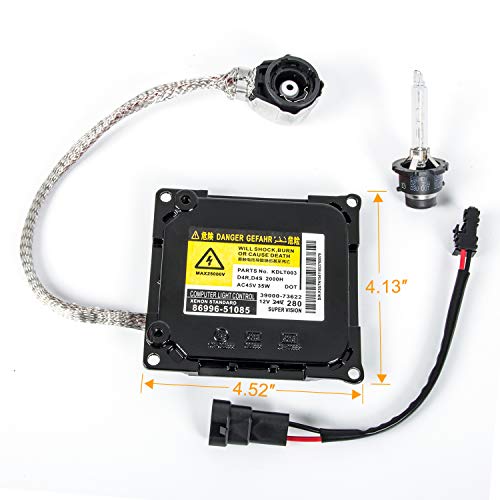 ES350 Xenon HID Ballast Headlight Control Unit With Igniter D4S Bulb Module Compatible With Lexus IS250, LS460, Toyota Prius, Auris, Avalon, Estima Replace Part Number KDLT003 85967-52020 DDLT003