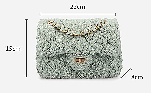 Women Plush Shoulder Bag Fashion Fluffy Crossbody Purse Soft Warm Shopping Dating Bag with Adjustable Chain Strap Indie Cute2