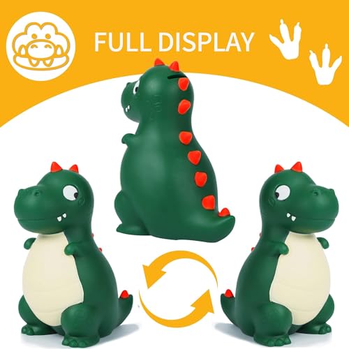 Miniatura 2 de Dinosaurio Hucha, Huchas Infantiles, Caja Dinero, Hucha De Dinosaurio Verde De Dibujos Animados Para Niños, A Prueba De Caídas, Única, Juguetes Para Niños Regalos De Cumpleaños