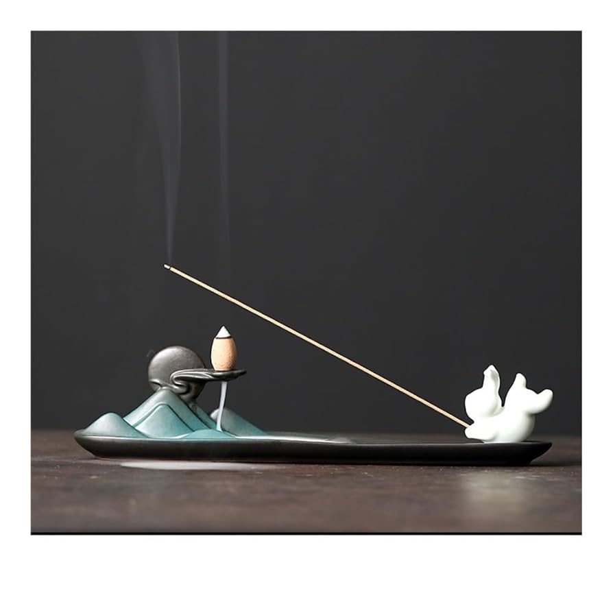 BP.　INCENSE HOLDER Amazon.com: Vintage Backflow Incense Holder with Lotus