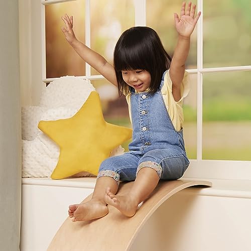Image of B. toys Teeter-Toddler Wooden Wobble Balance Board and Chair, Furniture