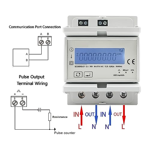 Medidor de energía bidireccional Zigbee 80A Monofásico Tuya con Hub para control de consumo KWh 7