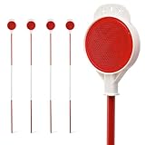 Driveway Markers with Reflective Tape 4 Pcs 50 Inch...