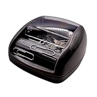 RAYLU PAPER® - Magnetischer Clipsspender für den Schreibtisch, inklusive 20 Clips (schwarz)
