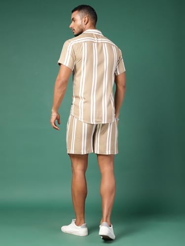 Image of Rigo Printed Co-Ord Set for Men | Casual Shirt & Shorts Night Suit Set | Lounge-wear Nightdress Pajama Set for Mens & Boys | Night Wear, Beach Wear, Vacation Wear Outfit