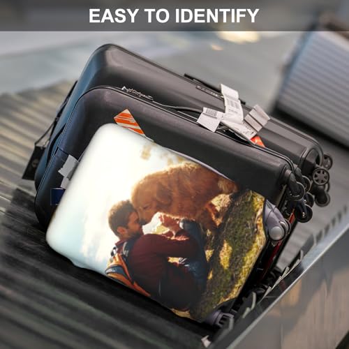 Personalized Custom Luggage Cover 25-28 in Customized Travel Suitcase Protector Add Your Photo Text Design Elastic Washable Luggage Covers Gift for Men Women Boy Girl2