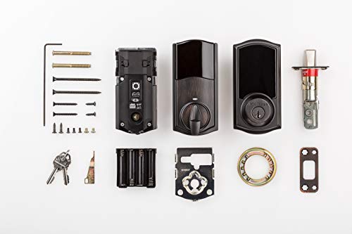 Image of Kwikset 916 Keyless Entry Touchscreen SmartCode Electronic Deadbolt Smart Lock Featuring SmartKey Security and ZigBee 3.0 Technology in Traditional Venetian Bronze, Zigbee Hub Sold Seperately