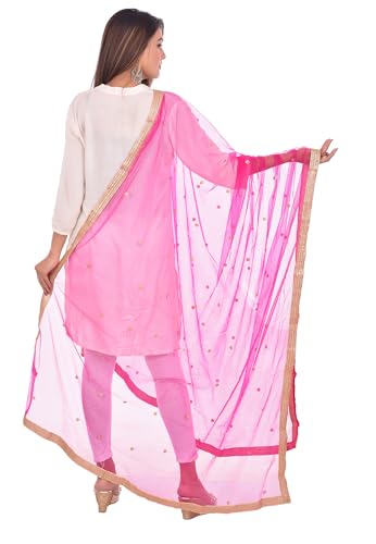 Image of YOUTHQUAKE Women's Embroidered Net Dupatta