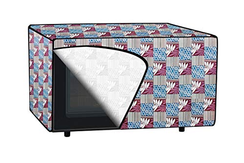 Image of The Furnishing Tree PVC Waterproof Microwave Oven Cover Compatible for Panasonic 20 L Solo NN-SM255WFDG Surface Pattern Grey