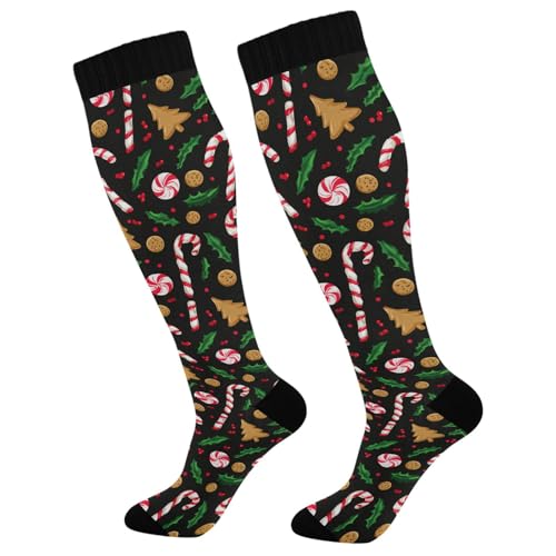 Image of Wusikd Blue Yellow Monster Trucks Compression Socks for Women and Men Circulation Long Socks for Athletic Running 1