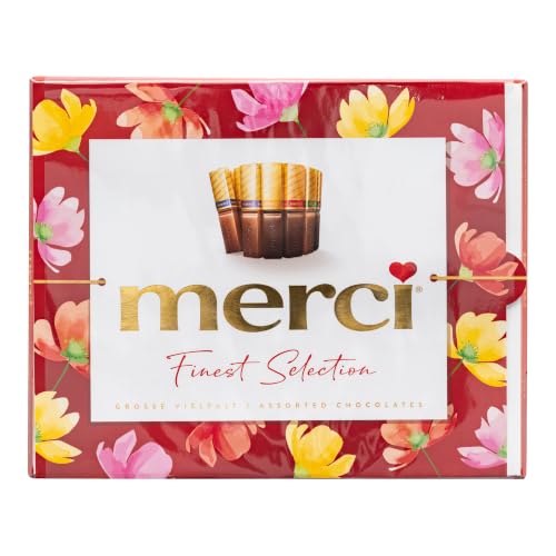 Finest Selection Chocolates Merci, 8 Varieties, Romantic Gift Box, 8.75 oz