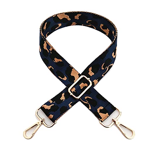 Domueay Bandoulière Réglable Large Sac pour Homme Remplacement Coloré Universel Amovible Sangle Bandoulière avec Mousqueton en Métal Sac Main Ceinture Sacs Sangles 3.8 CM, Bleu Foncé Cover