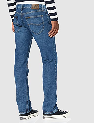 Lee Men's Legendary Slim Jeans, Dark Worn-in, 30W / 32L