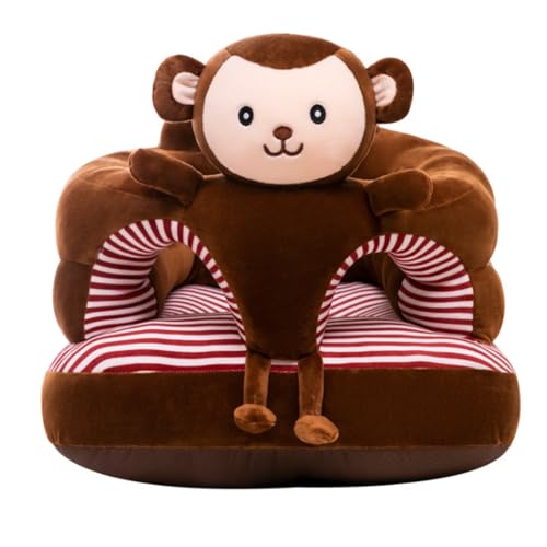 Lekolock 赤ちゃんの転倒防止シートおしゃれなアイデア漫画柔らかで快適な赤ちゃん用ソファチェア男女兼用3ヶ月~ 3歳 (猿)