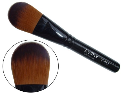 LyDia - Pennello professionale da fondotinta, correttore, maschere viso F012, colore: nero