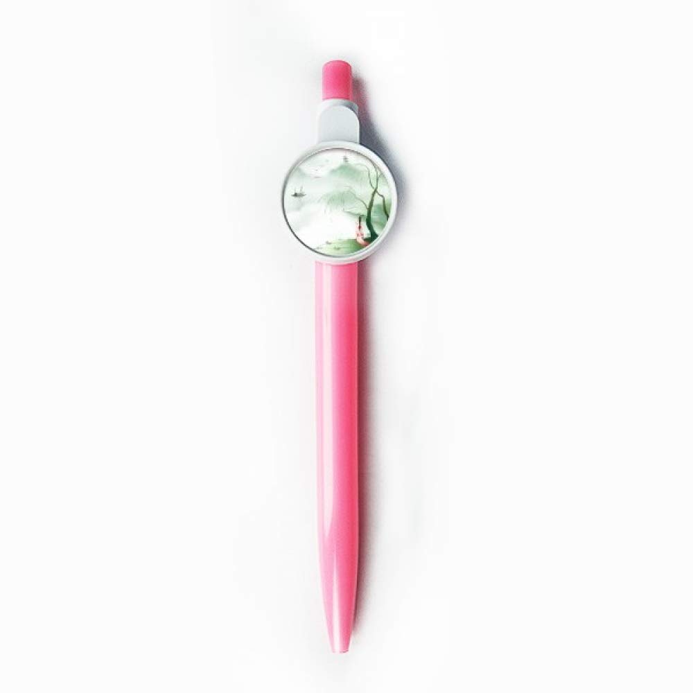 Stylo à bille chinois bleu DIYthinker rétractable pour écriture