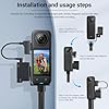 ZLiT Mic Cold Shoe Extension Bracket Adapter Mount for Insta360 X4/X3/ONE X2 Camera Compatible with DJI Mic Mini Microphone Holder with Audio Cable #4
