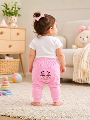 Image of superminis Printed Cotton Pajama Pants for Baby Boys and Baby Girls | Pack of 6 (Multicolor Designs)