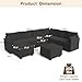 REEDVALES Modular Sectional Sofa Couches, Large Convertible Modular Couches With Storage, 8-Seater Sectional Sofa For Living Room, U Shaped Sectional Couch Sleeper Sofa With Chaise (DarkGrey, 8 Seats)