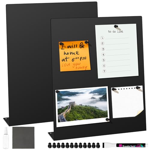 Soleeya 2 Pack Magnetic Bulletin Board Set, Magnetic Display Board,