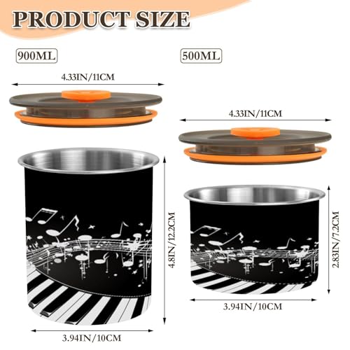 Contenedor hermético de acero inoxidable para café 900ml miniatura 2