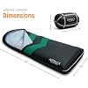 Bolsa de Dormir RANGLAND con Colchón Inflable Integrado y Bomba de Pie Incorporada para Camping, Negra Verde 80"×30" miniatura 4