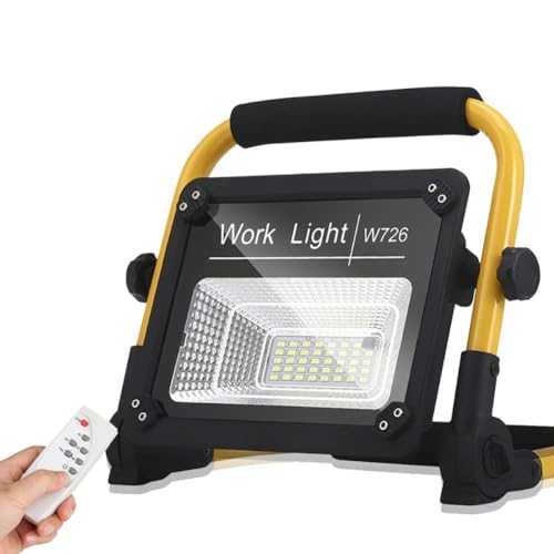 Lampe de travail LED 80W rechargeable avec télécommande pour chantier et pêche