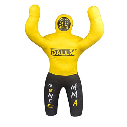 DALLX Kids Grappling Dummy for Fitness Training Practice Wrestling Judo Karate MMA Punching Dummy for Kids Jiu-Jitsu - UNFILLED (Yellow, 40