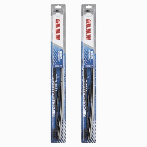Motor Trend Precision Engineered Wiper Blade - High Performance Aerodynamic Blade Wipes Up Every Drop of Water - Silent, Durable, and Streak-Free (20