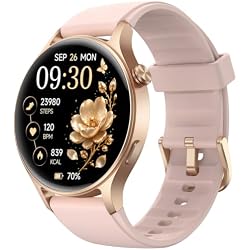 Fitpolo Smart Watch for Women, 1.32” AMOLED Stainless Steel Fitness Tracker | Make & Answer Calls, Heart Rate & SpO2 Monitoring,Sleep & Activity Tracking, 3ATM Waterproof, iPhone & Android Compatible