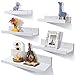 Upsimples Wandregal Weiße Schweberagel, 5er Set Regal Wand Kinderzimmer, Bilderleiste Verschiedenen Größen, Regalbrett für Wohnzimmer, Badezimmer, Küche, Schlafzimmer, Wandboard Weiss.