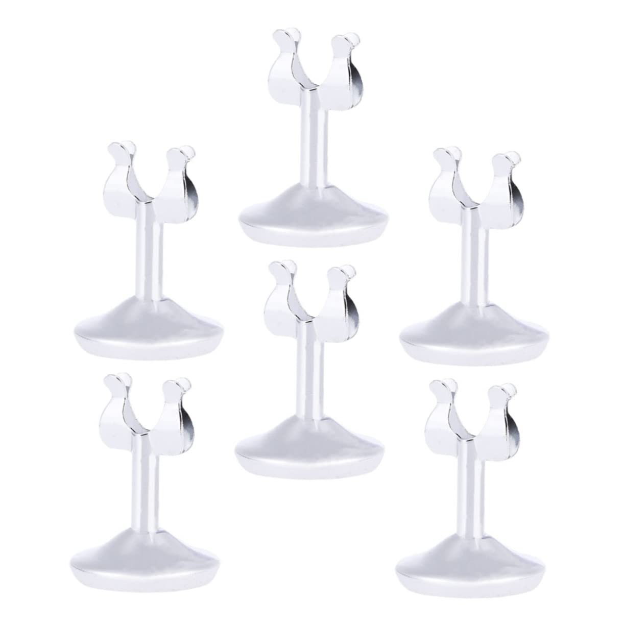 STOBOK 6piezas Clip De Etiqueta Soportes Multifunción Para Tarjetas Forma Delicados Para Restaurantes Tarjeteros Forma Artículos De Mesa