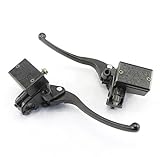 (Full Black) Motorcycle Hydraulic Brake and Clutch Master Cylinder Set - Front Mount Outlet