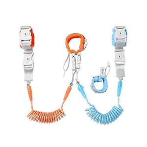 [Upgrade] Anti Lost Wrist Link, Dr. Meter 2 in 1 Toddlers Safety Wristband Leash with Key & Lock, Kids Anti Lost Walking…