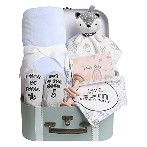 Baby Shower Gifts Basket Gray Box