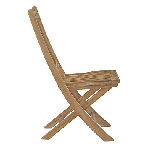 Modway Eei-2702-Nat Marina Premium Grade A Teak Wood Outdoor Patio Folding Chair, Natural #TOP4