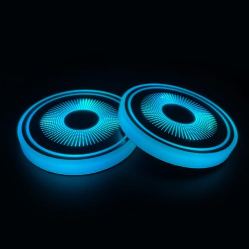 2 Pezzi Sottobicchieri per Auto, USB Portabicchieri dell'Auto con Luci in Acrilico, Supporto per Tazza Universale Sottobicchiere per Tutti i Modelli