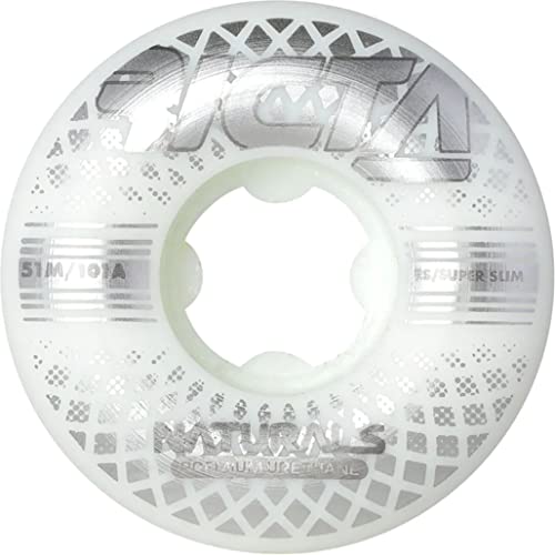 Ricta Wheels Refl Naturals Super Slim 101a Skateboard-Räder, weiß, 51 mm Cover