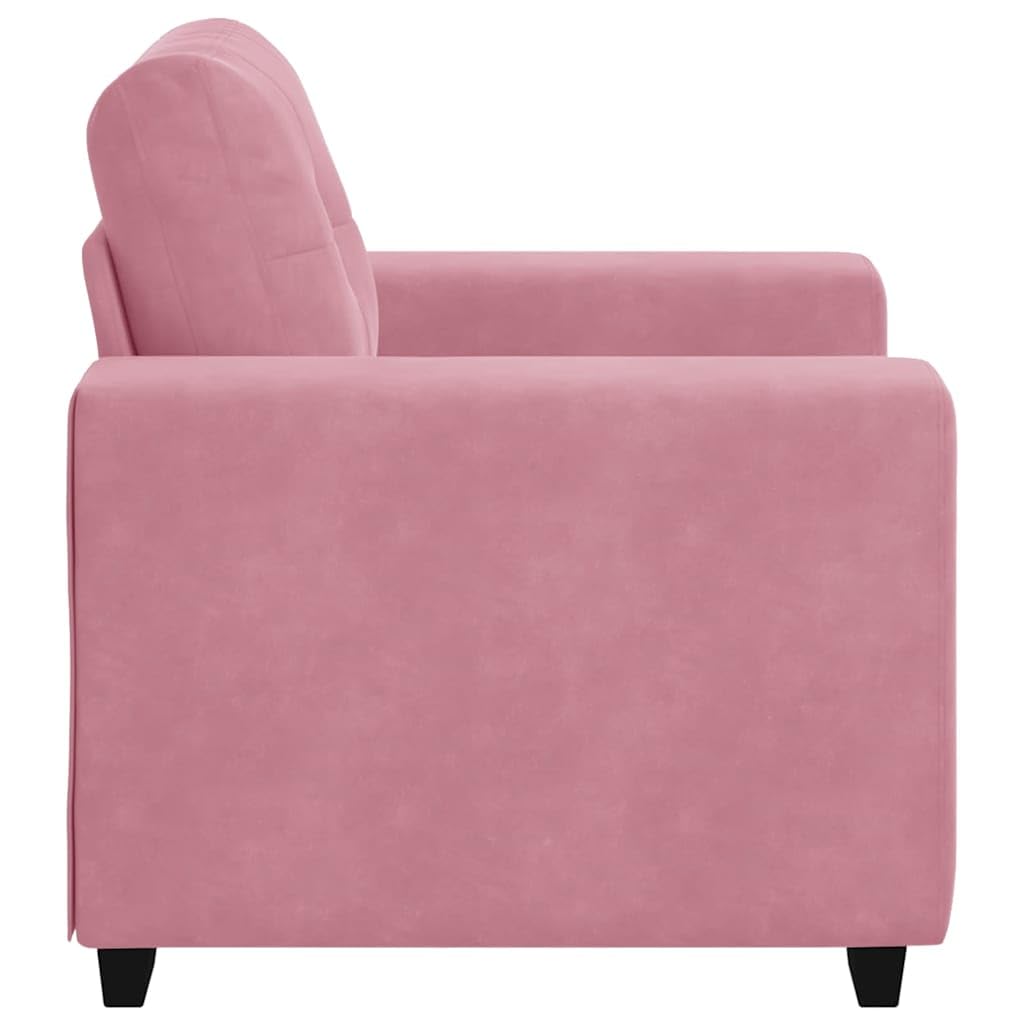 Fotel różowy aksamit 100 x 78 x 80 cm z wytrzymałą ramą ze sklejki i stali, wyściełany, funkcja relaksu, nie zajmuje dużo miejsca, do salonu, pokoju gościnnego i wszechstronnego zastosowania