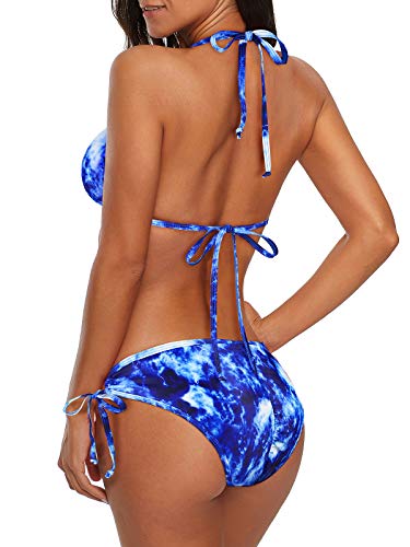 Image of Century Star Women Cute String Triangle Bikini Sets - Swimsuits Two-Piece Tie Side Adjustable Ties Halter Bathing Suit