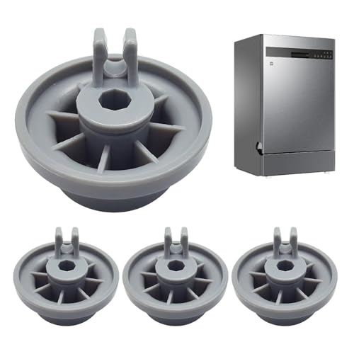 165314 - Rueda inferior de repuesto para lavavajillas, ruedas de estante inferior, paquete de 4 piezas, rodillo para cesta de lavavajillas para AEG Zanussi, restaura el movimiento suave, ABS