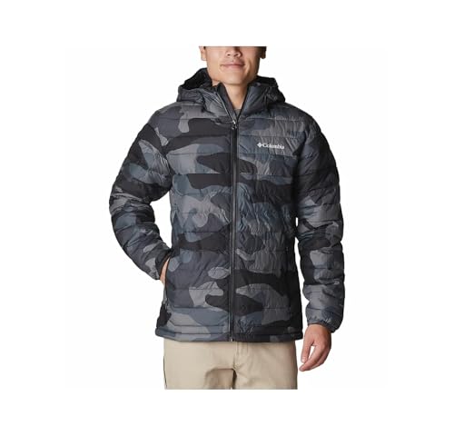 Image of Columbia Men Omni-Heat Reflective Powder Lite Hooded Hiking and Trekking Down Jacket