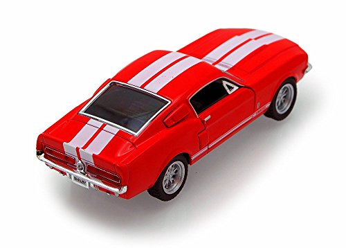 Kinsmart 1967 Ford Shelby Mustang Gt500 Red 1:38 Scale 5 Inch Die Cast Model Toy Race Car W/Pullback Action #TOP1
